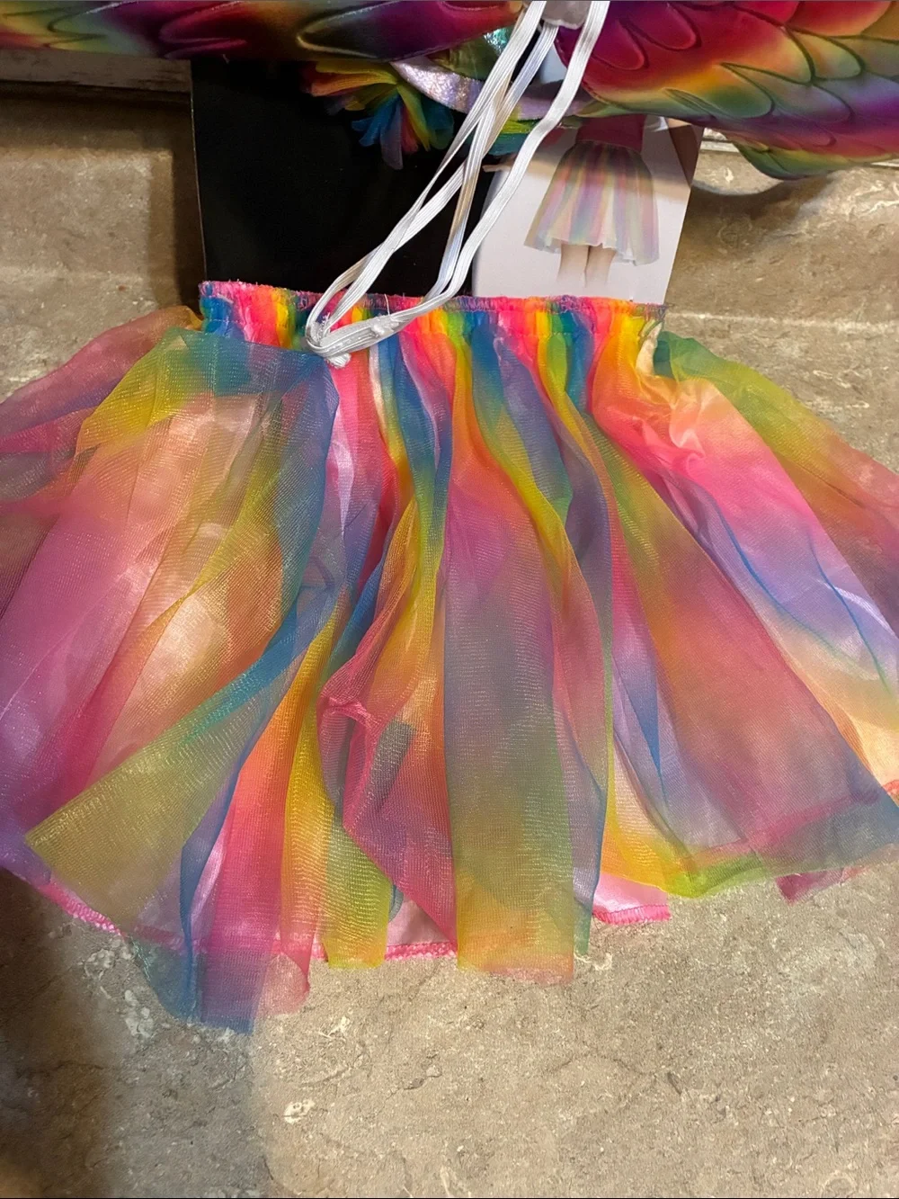 Halloween Unicorn Set Kids Costume - Rainbow Wings, Headpiece & Tutu NWT